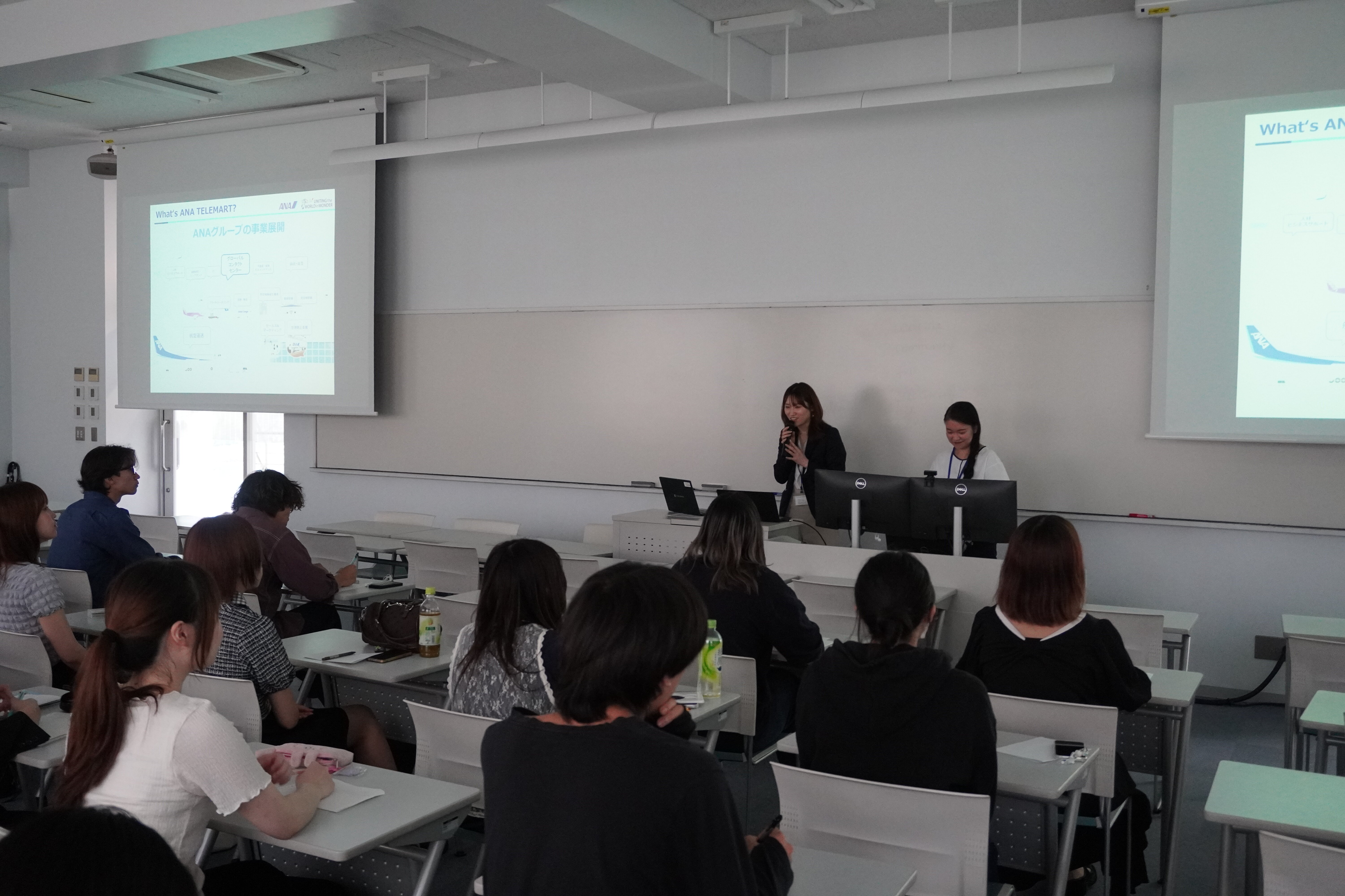 【開催報告】外国語学部「Airline Industry English/Hospitality English」ANAテレマート株式会社社員による特別講義を開催